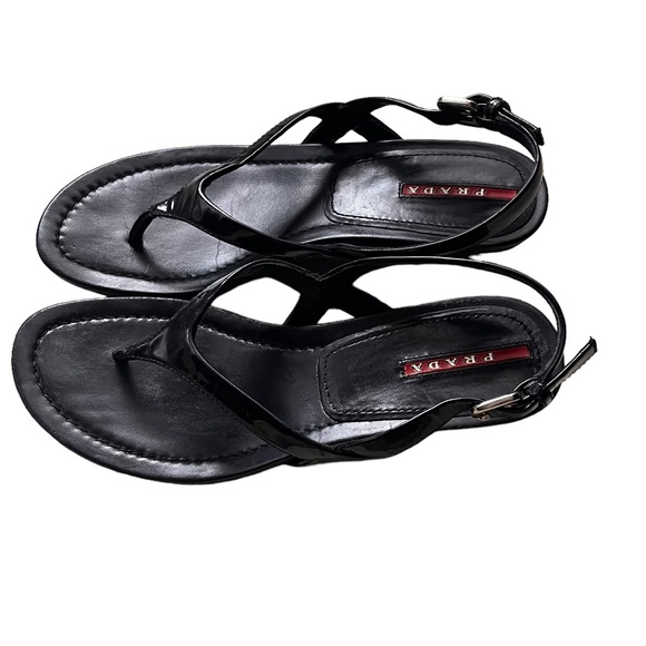 Prada Linea Rossa Patent Wedge Sandal Prada size 36 - Picture 7 of 16